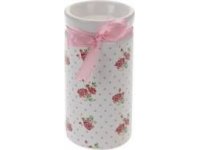 Svícen keramika ovál růže 62x123mm 25103